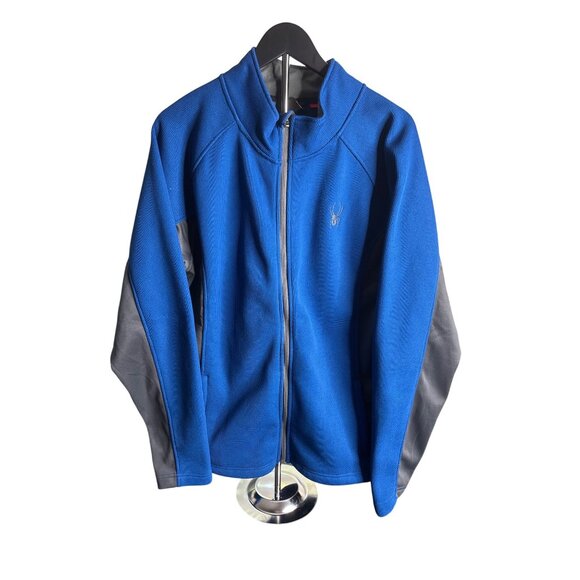 Spyder Men's Royal Blue/Black Constant Front Zip Sweater Jacket Size XL - Picture 1 of 9